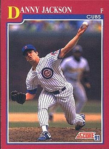 #17T Danny Jackson - Chicago Cubs - 1991 Score Rookie & Traded Baseball
