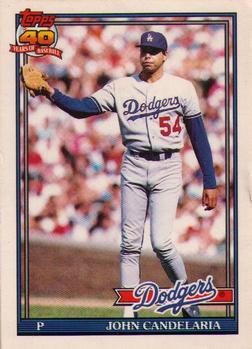 #17T John Candelaria - Los Angeles Dodgers - 1991 Topps Traded Baseball