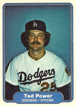#17 Ted Power - Los Angeles Dodgers - 1982 Fleer Baseball