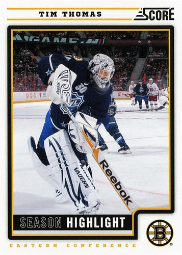 #17 Tim Thomas - Boston Bruins - 2012-13 Score Hockey