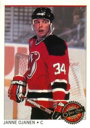 #17 Janne Ojanen - New Jersey Devils - 1992-93 O-Pee-Chee Premier Hockey
