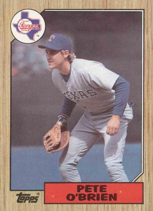#17 Pete O'Brien - Texas Rangers - 1987 Topps Baseball