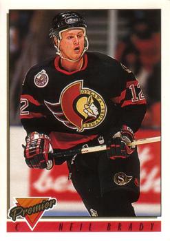 #17 Neil Brady - Ottawa Senators - 1993-94 O-Pee-Chee Premier Hockey
