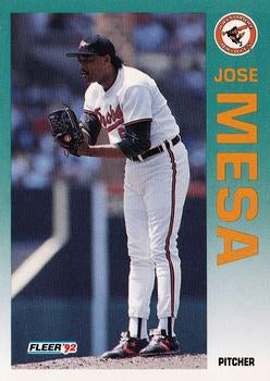 #17 Jose Mesa - Baltimore Orioles - 1992 Fleer Baseball