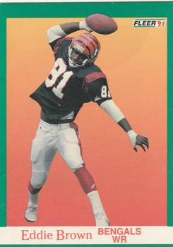 #17 Eddie Brown - Cincinnati Bengals - 1991 Fleer Football