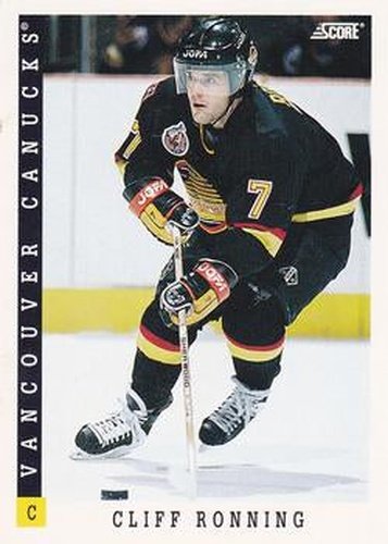 #17 Cliff Ronning - Vancouver Canucks - 1993-94 Score Canadian Hockey