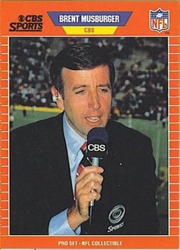 #17 Brent Musburger - 1989 Pro Set Football - Announcers