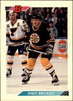 #17 Andy Brickley - Boston Bruins - 1992-93 Bowman Hockey