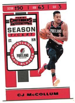 #17 CJ McCollum - Portland Trail Blazers - 2019-20 Panini Contenders Basketball