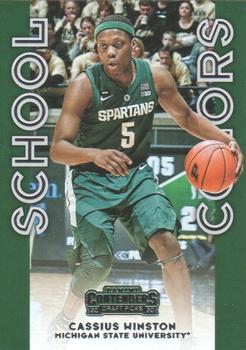 #17 Cassius Winston - Michigan State Spartans - 2020 Panini Contenders Draft Picks - School Colors Basketball