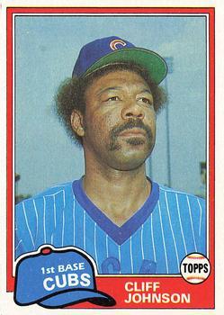 #17 Cliff Johnson - Chicago Cubs - 1981 Topps Baseball