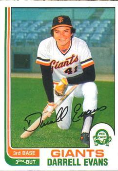#17 Darrell Evans - San Francisco Giants - 1982 O-Pee-Chee Baseball