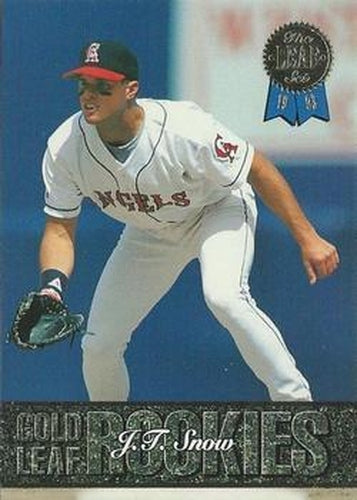 #17 J.T. Snow - California Angels - 1993 Leaf Baseball - Gold Leaf Rookies