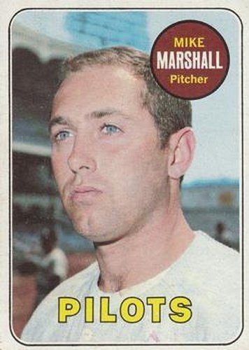#17 Mike Marshall - Seattle Pilots - 1969 Topps Baseball