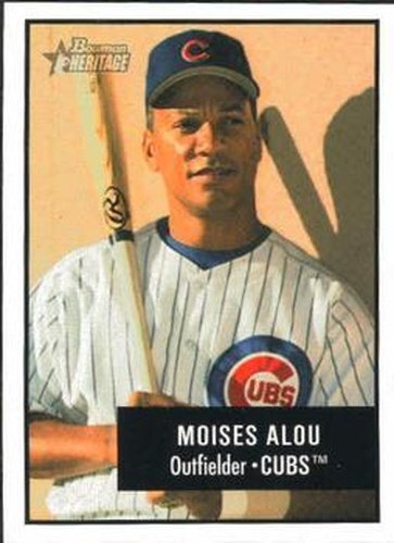 #17 Moises Alou - Chicago Cubs - 2003 Bowman Heritage Baseball