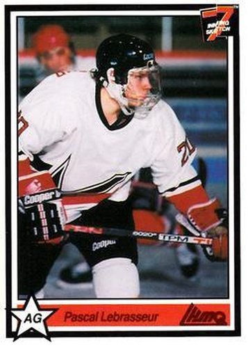#17 Pascal Lebrasseur - Drummondville Voltigeurs - 1990-91 7th Inning Sketch QMJHL Hockey