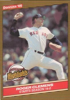 #17 Roger Clemens - Boston Red Sox - 1986 Donruss Highlights Baseball