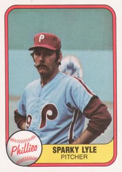 #17 Sparky Lyle - Philadelphia Phillies - 1981 Fleer Baseball