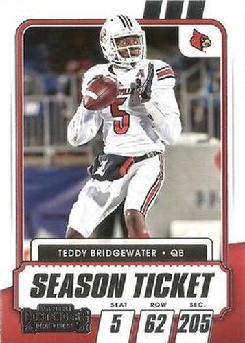#17 Teddy Bridgewater - Louisville Cardinals - 2021 Panini Contenders Draft Picks Football
