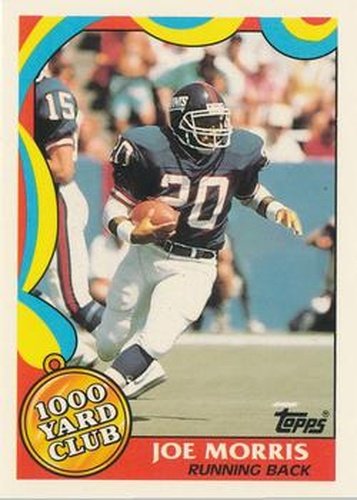 #17 Joe Morris - New York Giants - 1989 Topps Football - 1000 Yard Club