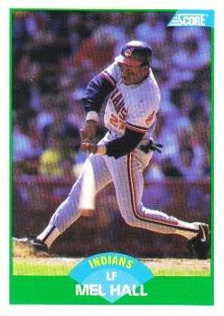 #17 Mel Hall - Cleveland Indians - 1989 Score Baseball