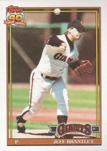 #17 Jeff Brantley - San Francisco Giants - 1991 Topps Baseball