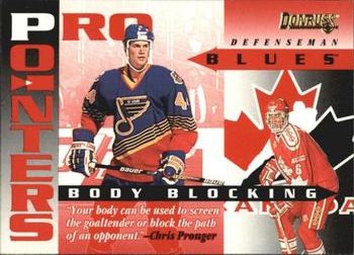 #17 Chris Pronger - St. Louis Blues / Canada - 1995-96 Donruss Hockey - Pro Pointers