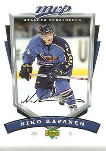 #17 Niko Kapanen - Atlanta Thrashers - 2006-07 Upper Deck MVP Hockey