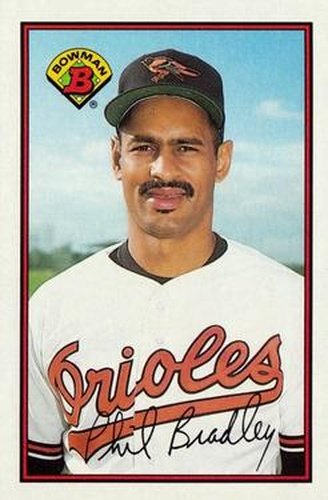 #17 Phil Bradley - Baltimore Orioles - 1989 Bowman Baseball