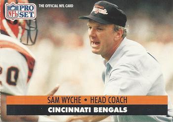 #117 Sam Wyche - Cincinnati Bengals - 1991 Pro Set Football