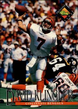 #17 David Klingler - Cincinnati Bengals - 1994 Pro Line Live Football