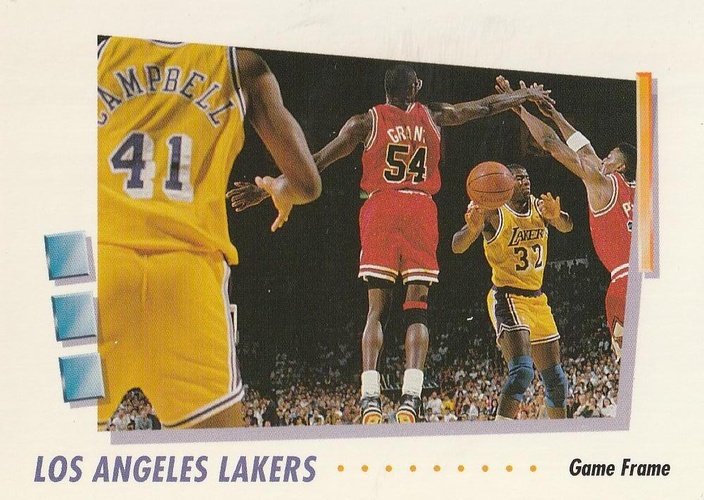 #417 Los Angeles Lakers - Los Angeles Lakers - 1991-92 SkyBox Basketball