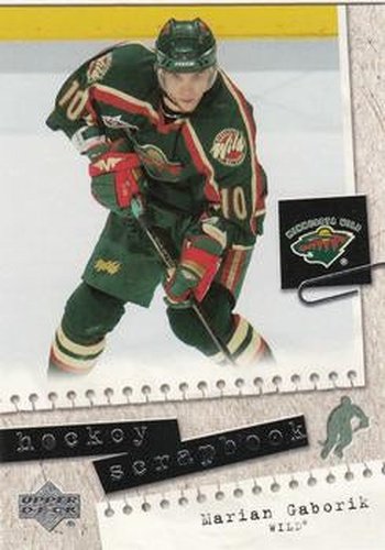 #HS17 Marian Gaborik - Minnesota Wild - 2005-06 Upper Deck - Hockey Scrapbook