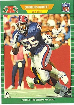 #17 Cornelius Bennett - Buffalo Bills - 1989 Pro Set Football