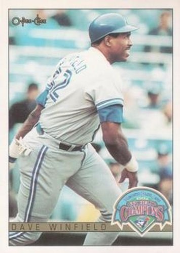 #17 Dave Winfield - Toronto Blue Jays - 1993 O-Pee-Chee Baseball - World Champions