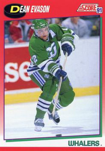 #17 Dean Evason - Hartford Whalers - 1991-92 Score Canadian Hockey