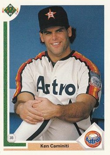 #180 Ken Caminiti - Houston Astros - 1991 Upper Deck Baseball