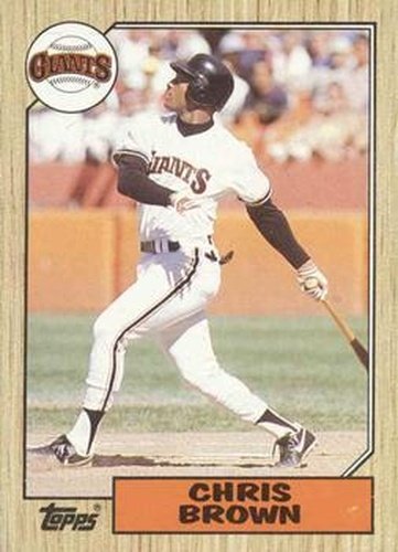 #180 Chris Brown - San Francisco Giants - 1987 Topps Baseball