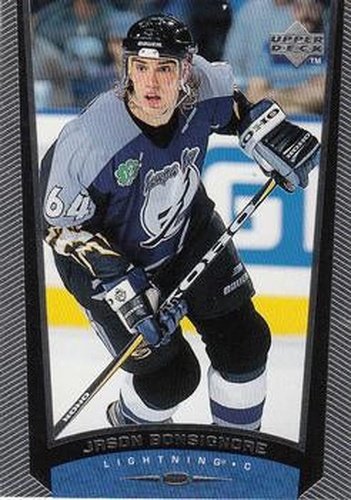 #180 Jason Bonsignore - Tampa Bay Lightning - 1998-99 Upper Deck Hockey