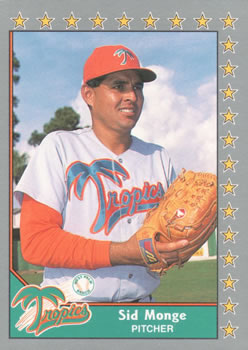 #180 Sid Monge - West Palm Beach Tropics - 1990 Pacific Senior League Baseball