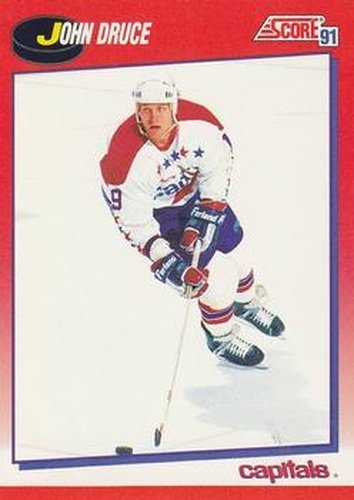 #180 John Druce - Washington Capitals - 1991-92 Score Canadian Bilingual Hockey