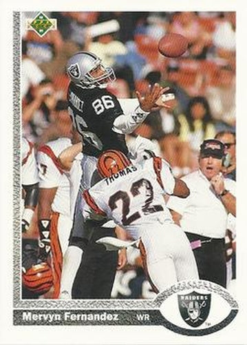#180 Mervyn Fernandez - Los Angeles Raiders - 1991 Upper Deck Football