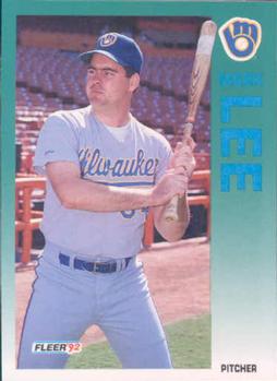 #180 Mark Lee - Milwaukee Brewers - 1992 Fleer Baseball