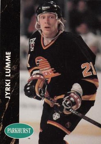 #180 Jyrki Lumme - Vancouver Canucks - 1991-92 Parkhurst Hockey