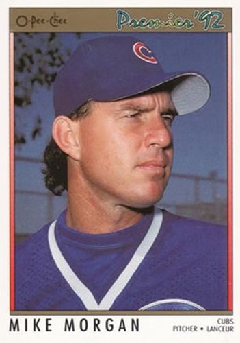 #180 Mike Morgan - Chicago Cubs - 1992 O-Pee-Chee Premier Baseball