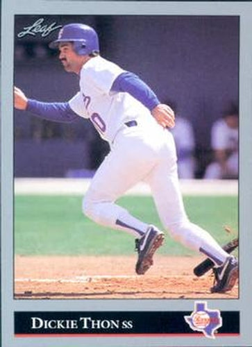 #180 Dickie Thon - Texas Rangers - 1992 Leaf Baseball