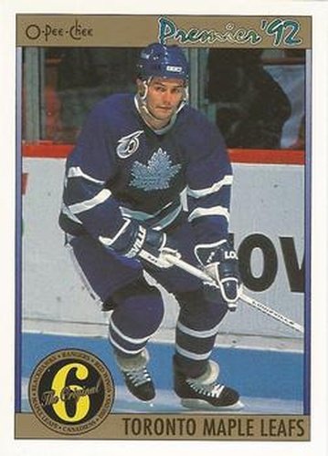 #180 Dave Ellett - Toronto Maple Leafs - 1991-92 O-Pee-Chee Premier Hockey
