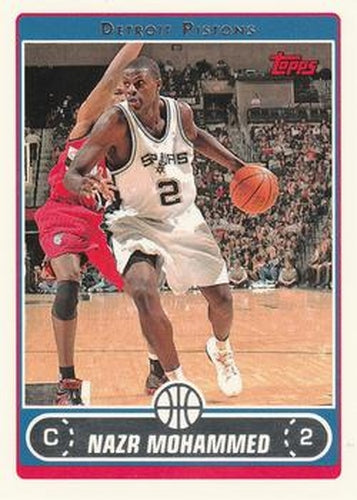 #180 Nazr Mohammed - Detroit Pistons - 2006-07 Topps Basketball