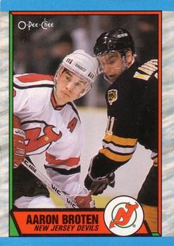 #180 Aaron Broten - New Jersey Devils - 1989-90 O-Pee-Chee Hockey
