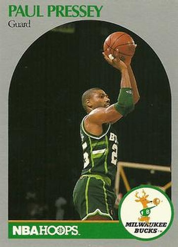 #180 Paul Pressey - Milwaukee Bucks - 1990-91 Hoops Basketball